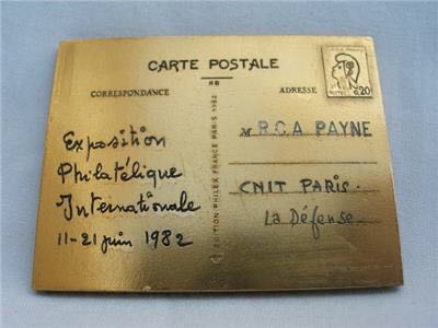 Paris 82 International Stamp Exhibition Post Card Plaque  coin collectible - Main Image 2