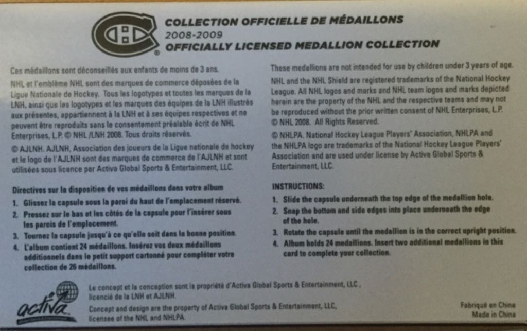 Collection Officielle De Médaillons  coin collectible - Main Image 2