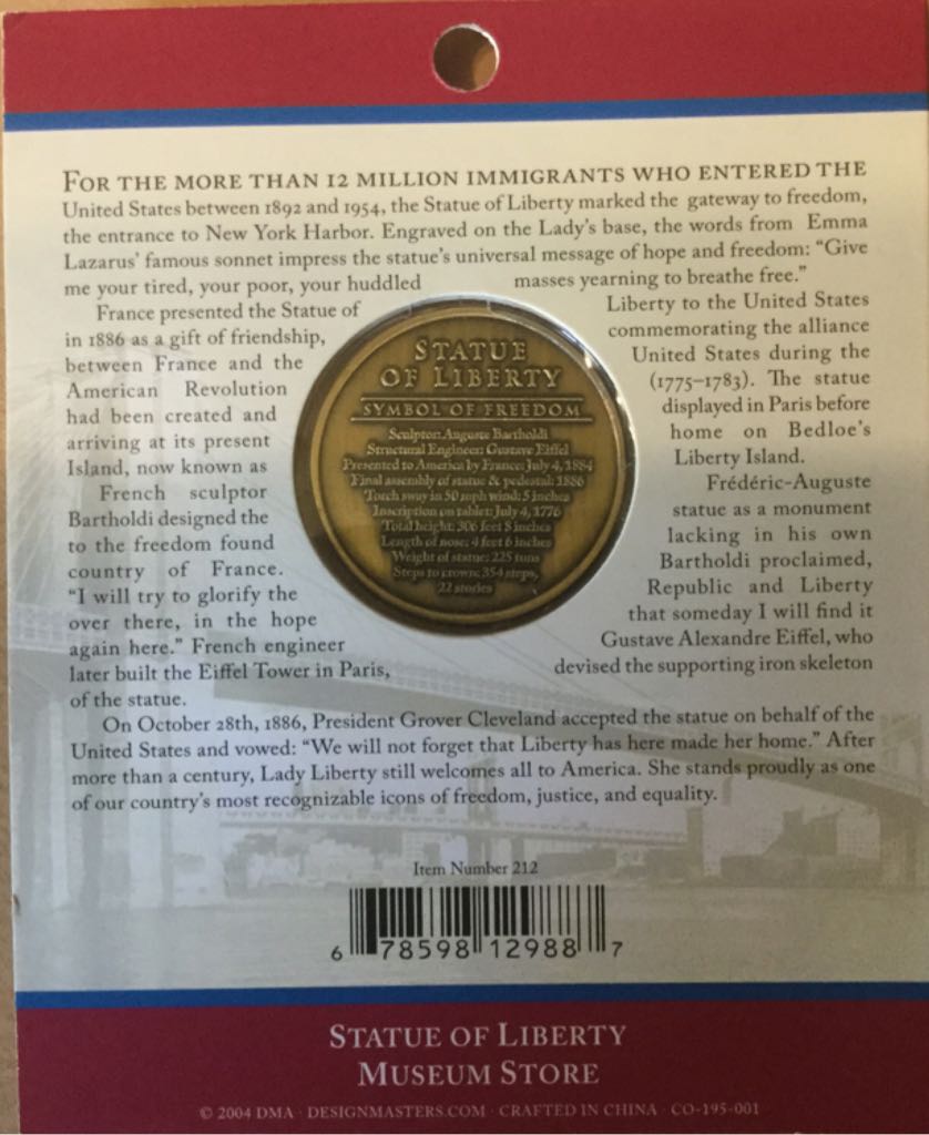 Statue Of Liberty Commemorative Coin  coin collectible - Main Image 2