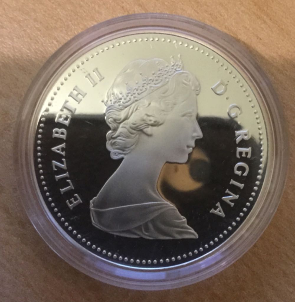 Dollar En Argent Commémoratif 100 Ans Chemin De Fer Trans-Canada1981  coin collectible - Main Image 2