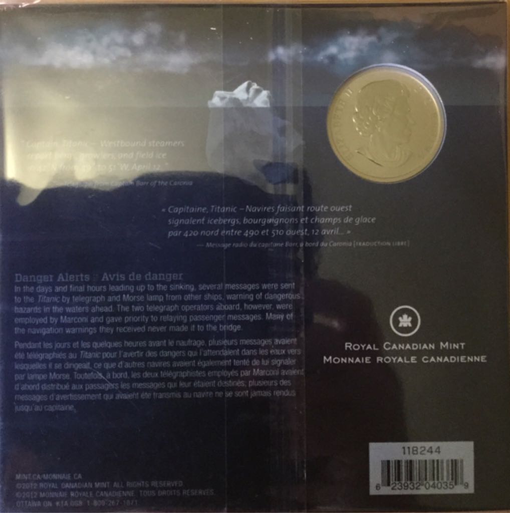 L’histoire Du Titanic 100 Ans Déjà  coin collectible - Main Image 2
