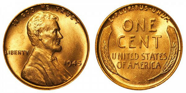 Lincoln Wheat Cent 1945  coin collectible - Main Image 3