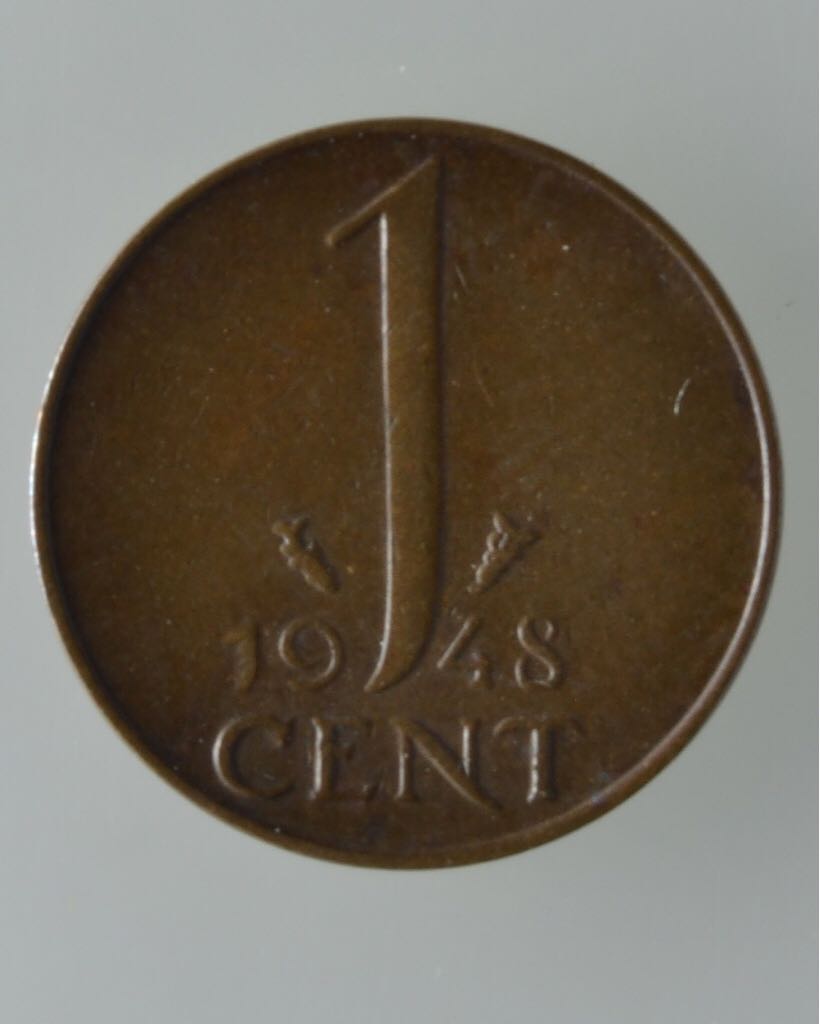 1948 Netherland 1 Cent  coin collectible - Main Image 2