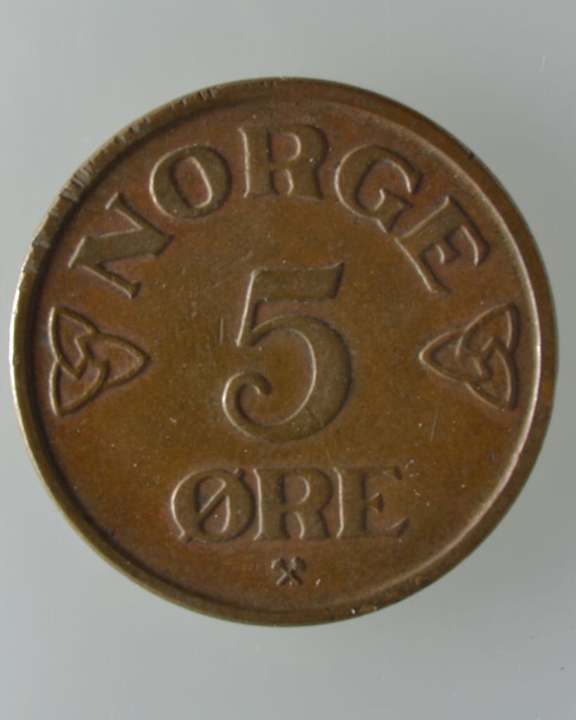 1926 Norway 5 Ore  coin collectible - Main Image 2
