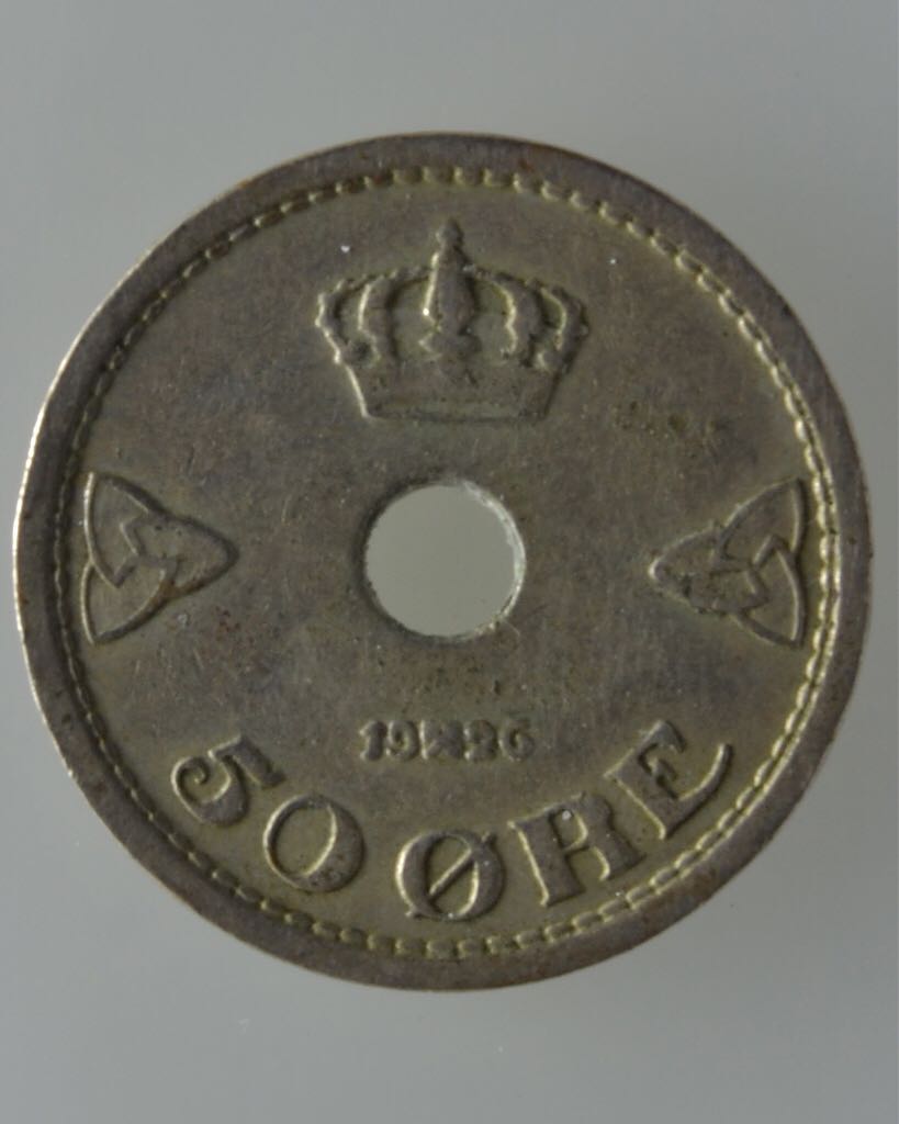 1926 Norway 50 Ore  coin collectible - Main Image 2
