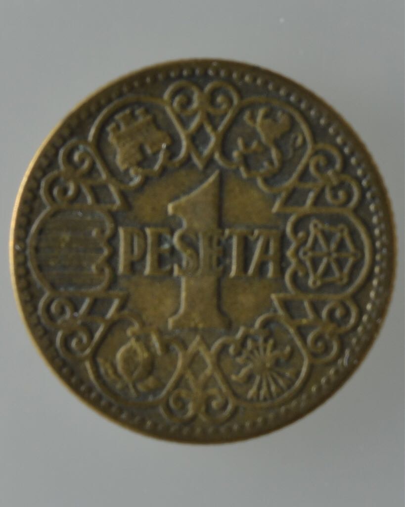 1944 Spanish 1 Peseta  coin collectible - Main Image 2
