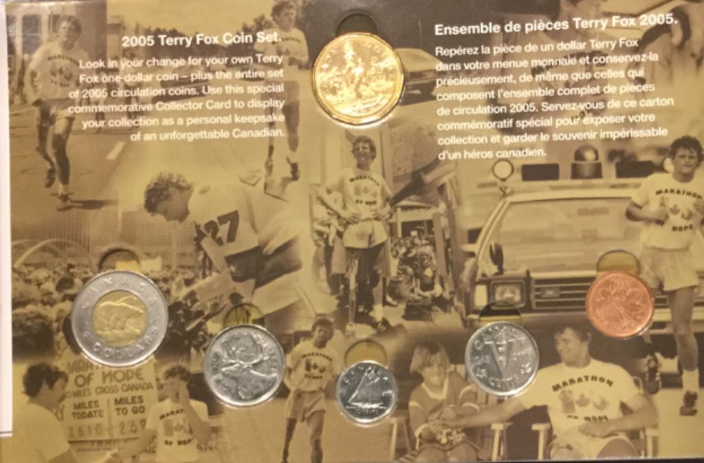 Carte De Collection - Pièce Terry Fox 2005  coin collectible - Main Image 2