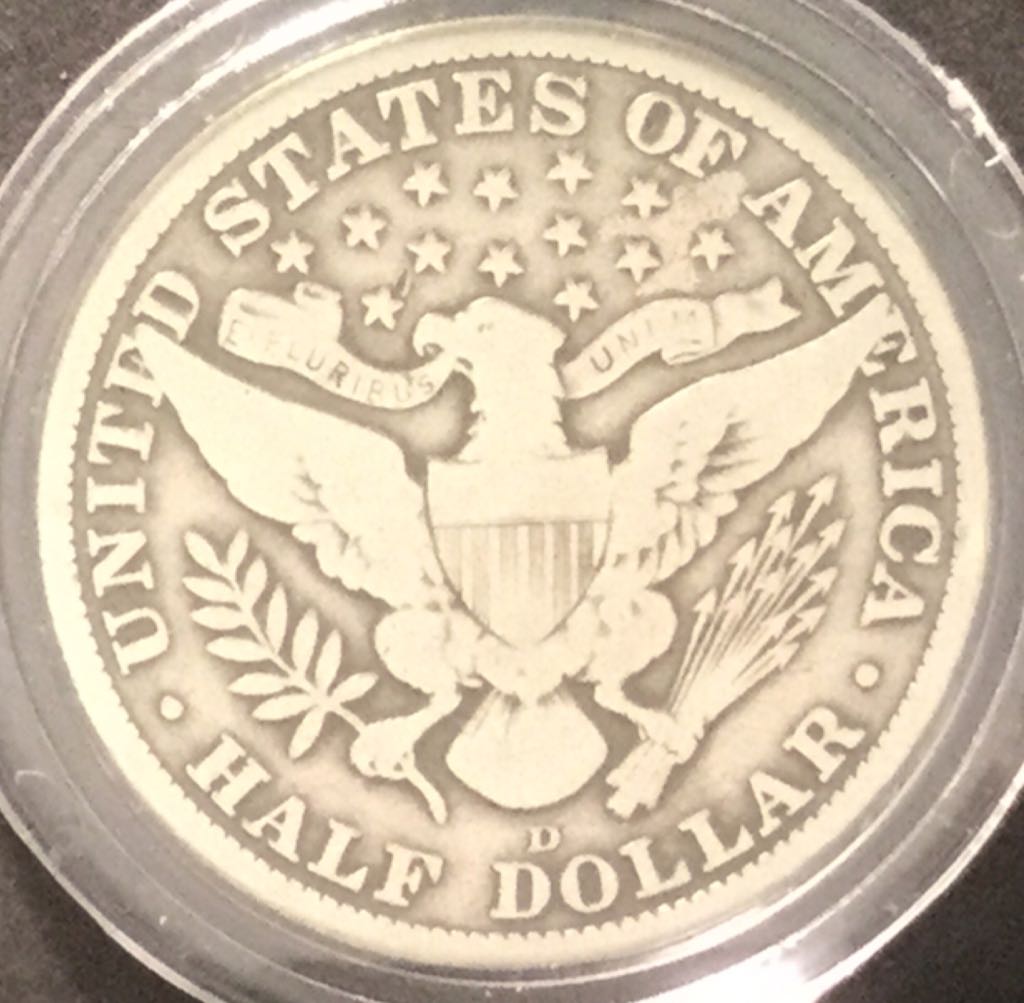Early American Silver Coins-The Barber Half-dollar  coin collectible - Main Image 2