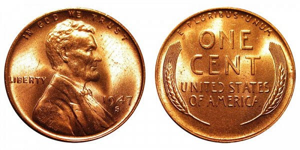 1947-S Lincoln Wheat Cent coin collectible - Main Image 3