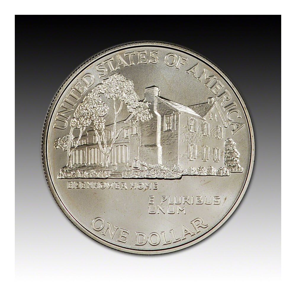 U.S. Eisenhower Centennial Silver Dollar  coin collectible - Main Image 2