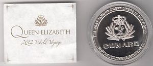 Cunard Queen Elizabeth World Voyage Medal  coin collectible - Main Image 2