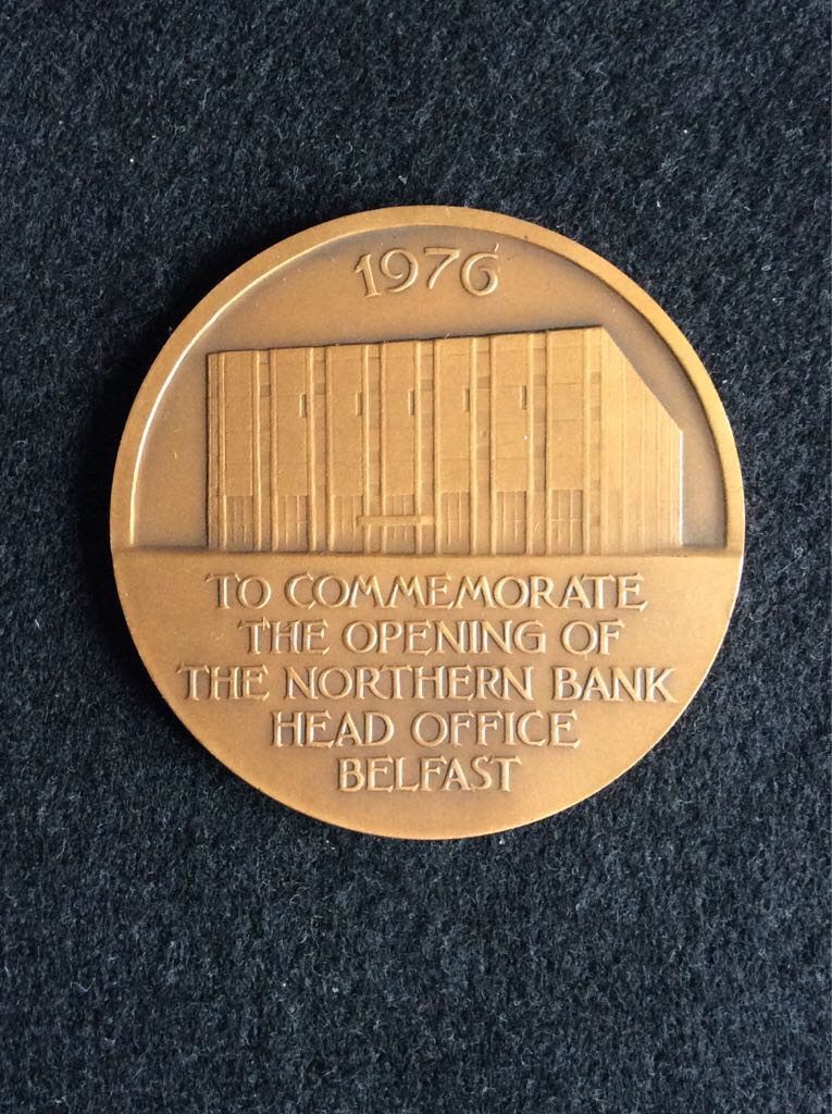 Northern Bank Medal To Commemorate Opening Of Head Office  coin collectible - Main Image 2