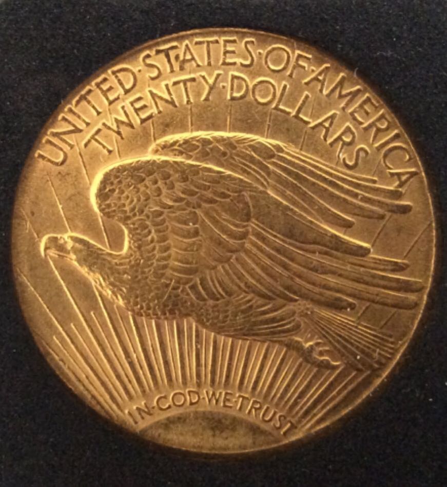 1910 $20 St. Gaudens  coin collectible - Main Image 2