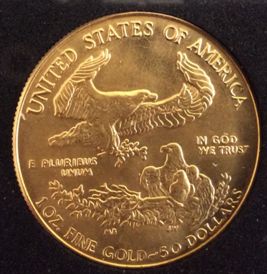 1989 $50 American Eagle  coin collectible - Main Image 2