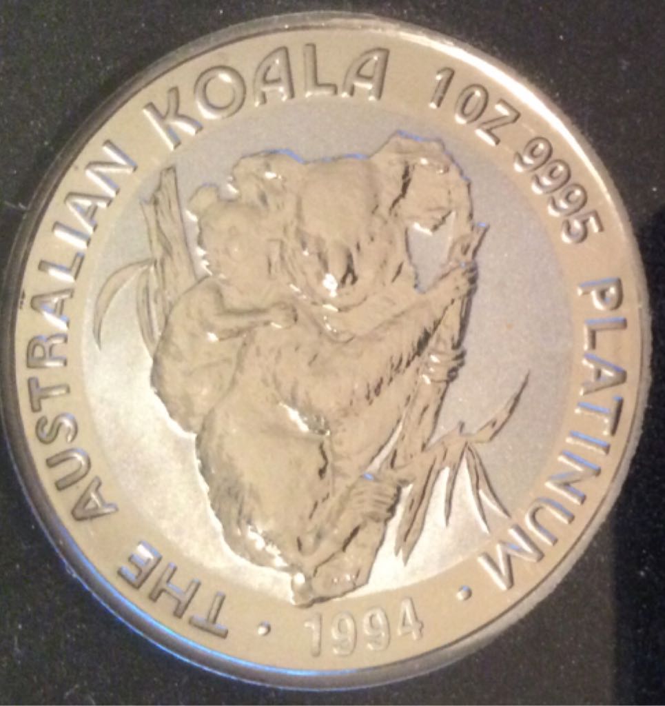 1994 $100 Platnium Australia Koala  coin collectible - Main Image 2