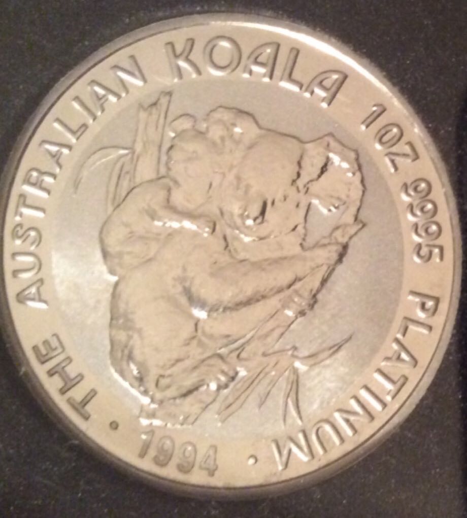1994 $100 Platnium Australia Koala  coin collectible - Main Image 2