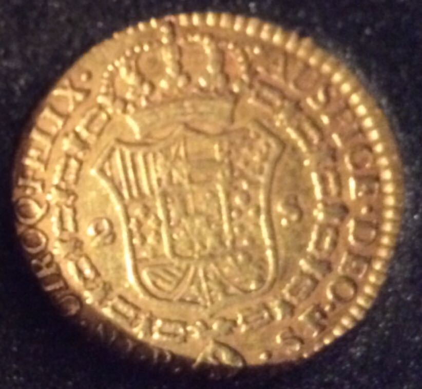 1786 2 Escudos Spanish Dubloon  coin collectible - Main Image 2