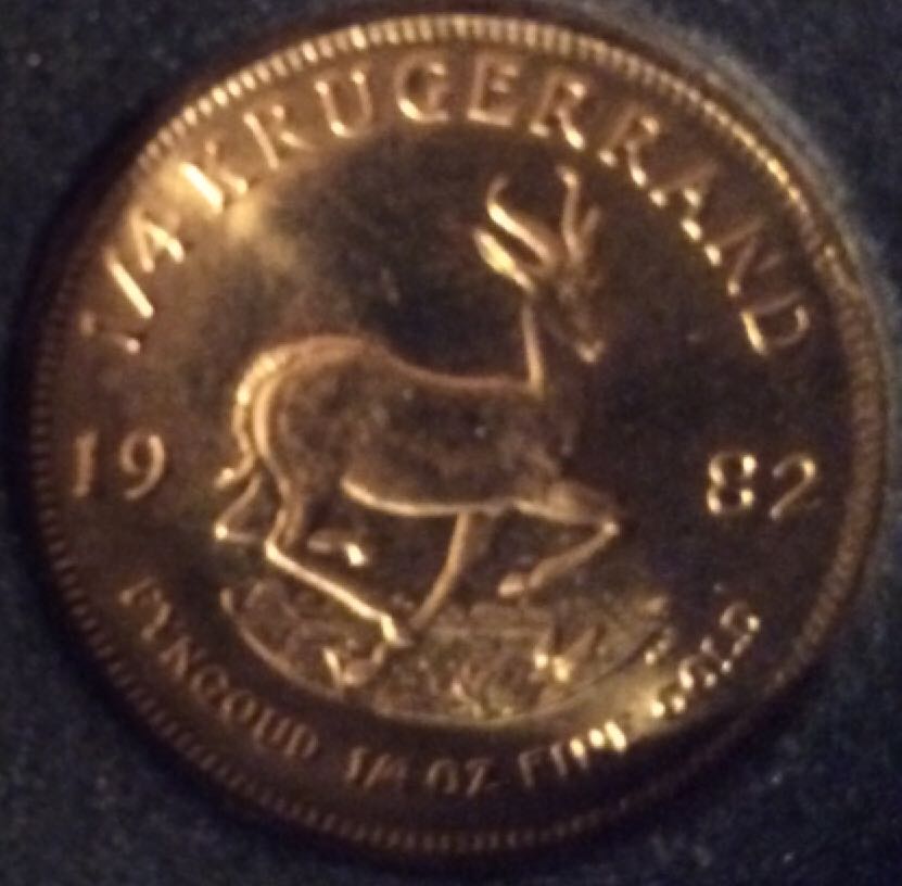 South Africa Krugerrand 1/4 oz.  coin collectible - Main Image 2