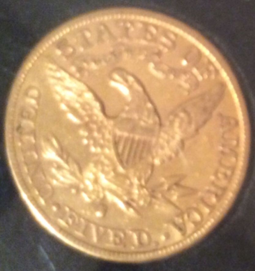 1887 $5 Half Eagle  coin collectible - Main Image 2
