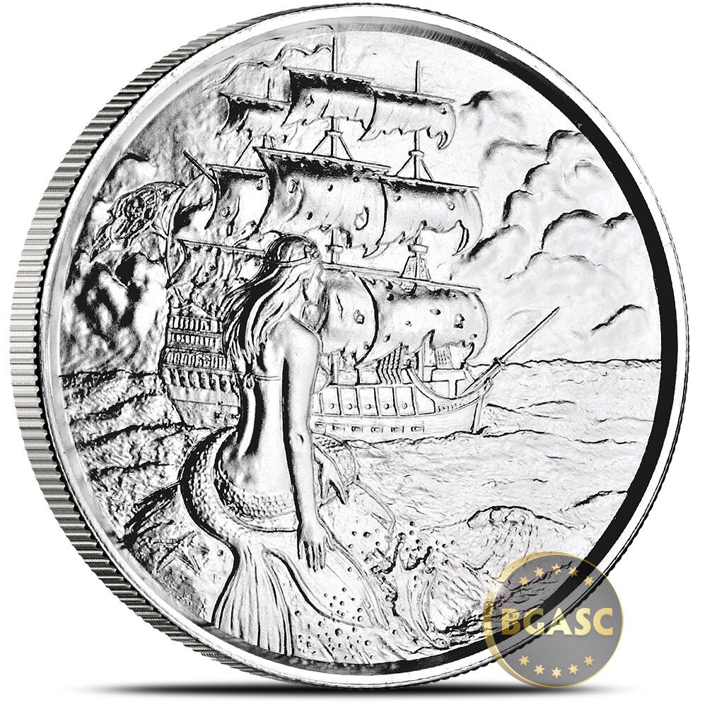 2 oz Elemetal Siren Ultra High Relief Silver Round  coin collectible - Main Image 2