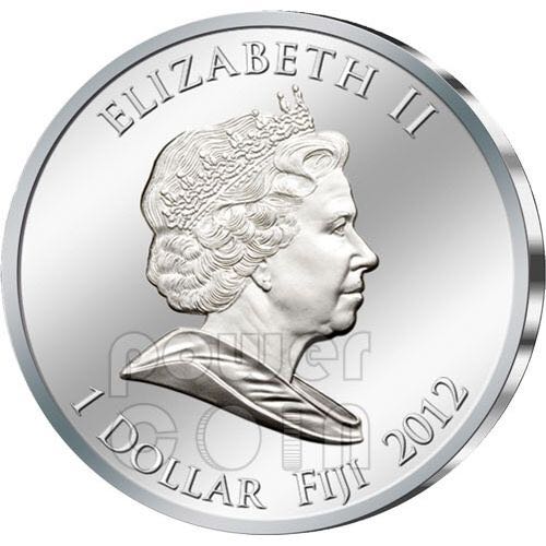 ANUBIS Gilded Egypt Silver Coin 1$ Fiji 2012  coin collectible - Main Image 2