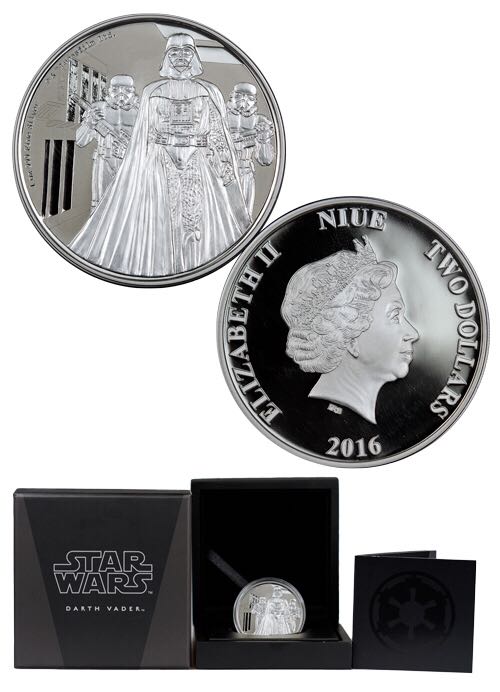 2016 Niue $2 1 oz. Proof Silver Star Wars Classic - Darth Vader | GEM Proof   coin collectible - Main Image 2