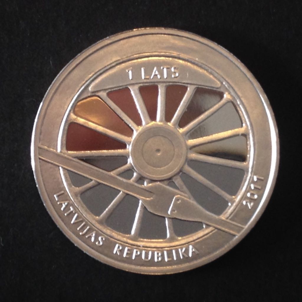 150th Anniversary Latvian Railways  coin collectible - Main Image 2