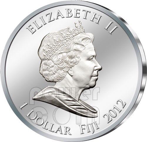 EYE OF HORUS Gilded Egypt Silver Coin 1$ Fiji 2012  coin collectible - Main Image 2