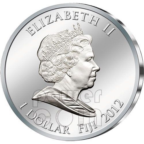 Ash WINGED SCARAB Tutankhamun Gilded Egypt Silver Coin 1$ Fiji 2012  coin collectible - Main Image 2