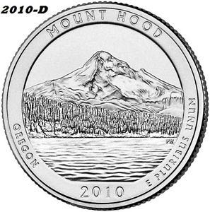 2010 Oregon Mount Hood NP (D)  coin collectible - Main Image 2
