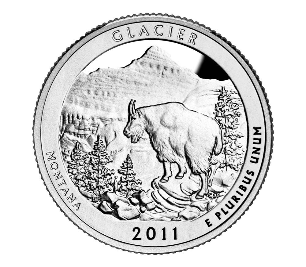 2011 Glacier National Park Quarter (D)  coin collectible - Main Image 2