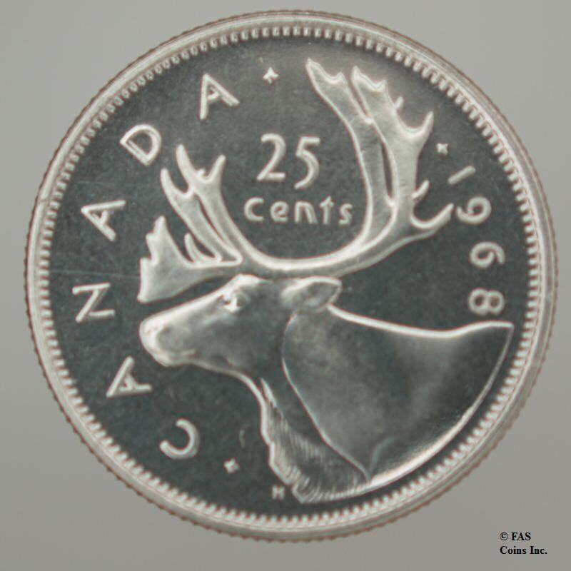 1968 Canadian Elizabeth II 25 Cents  coin collectible - Main Image 2