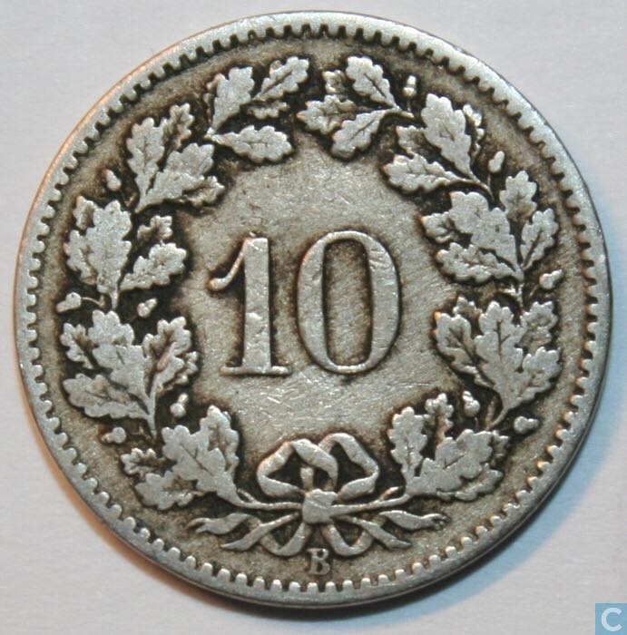 1982 Swiss 10 Rappen  coin collectible - Main Image 2