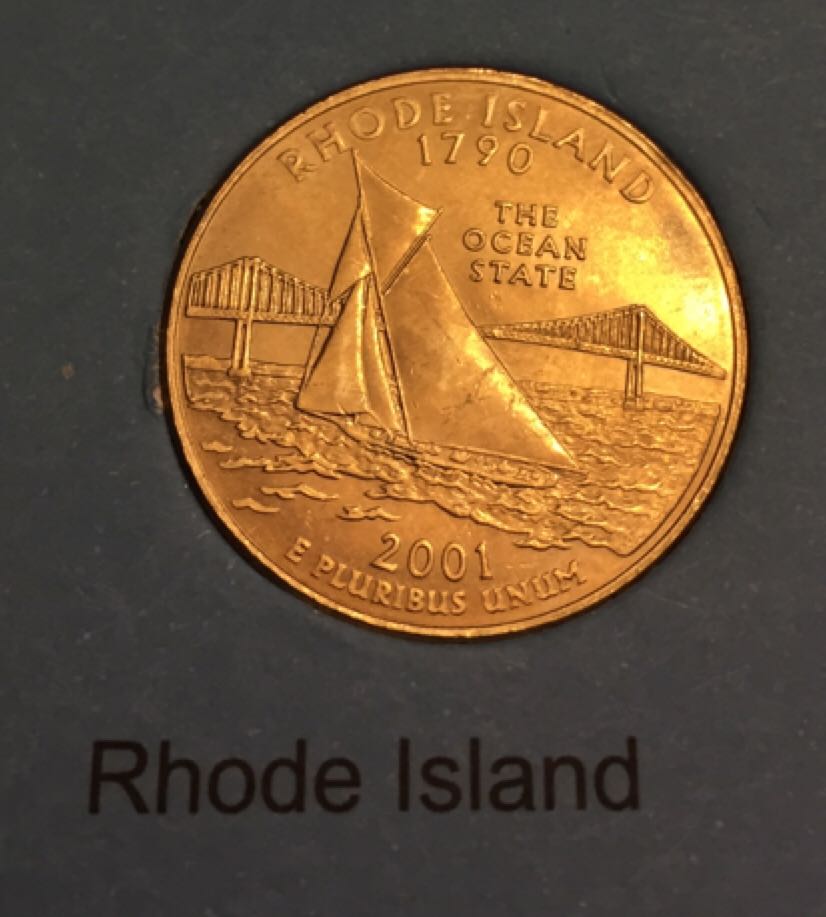 2001 D Rhode Island Quarter  coin collectible - Main Image 2