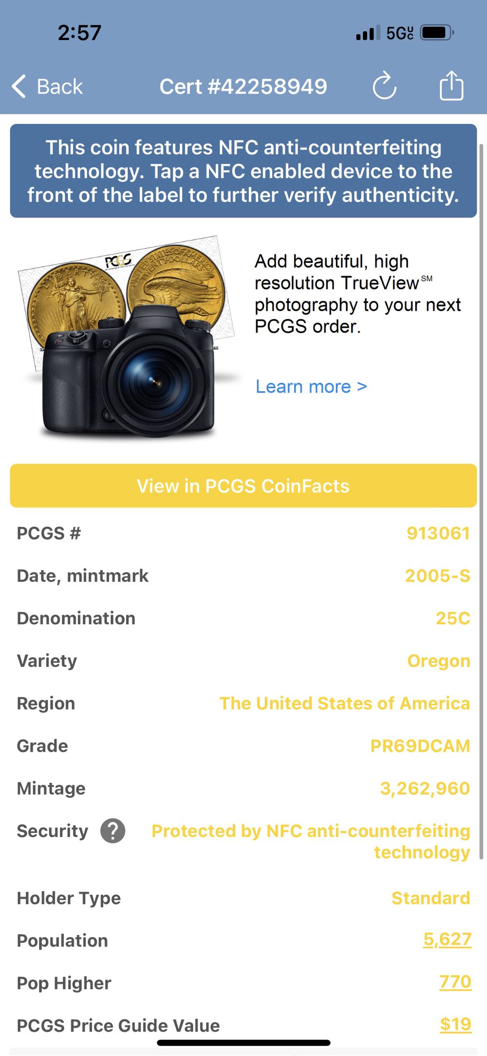 State Quarter Oregon 2005-S  coin collectible - Main Image 3