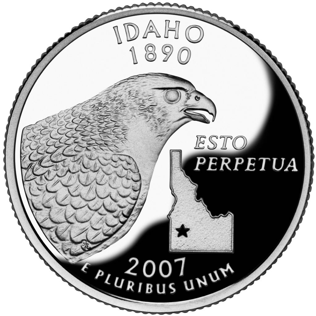 Quarter 2007 Idaho Washington  coin collectible - Main Image 2