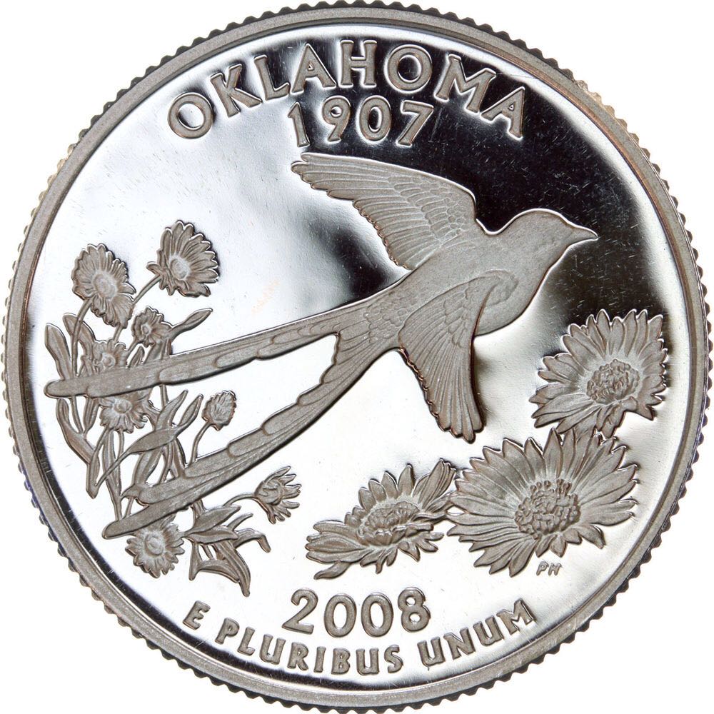 2008 Oklahoma Quarter (P)  coin collectible - Main Image 2