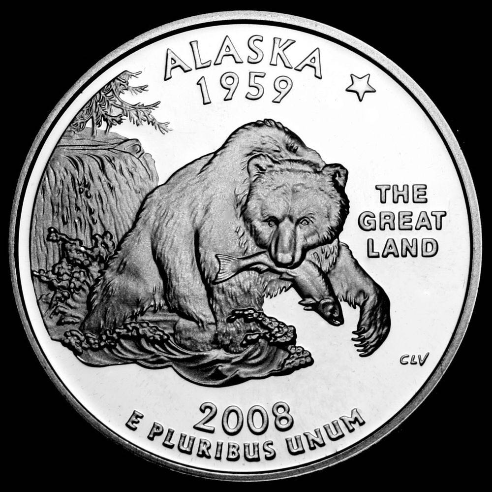 2008 Alaska Quarter (P)  coin collectible - Main Image 2