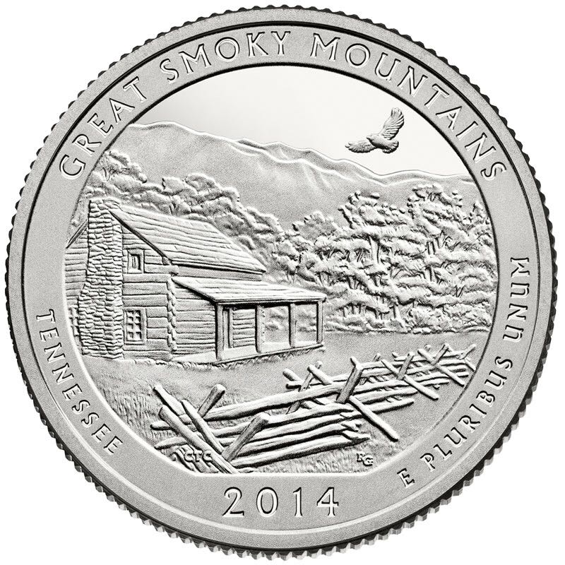 Great Smoky Mountains Quarter  coin collectible - Main Image 2