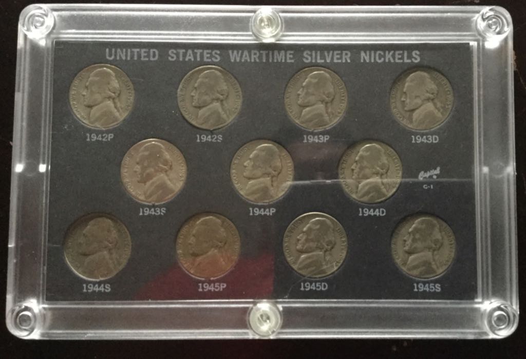 US Wartime Silver Nickels  coin collectible - Main Image 1