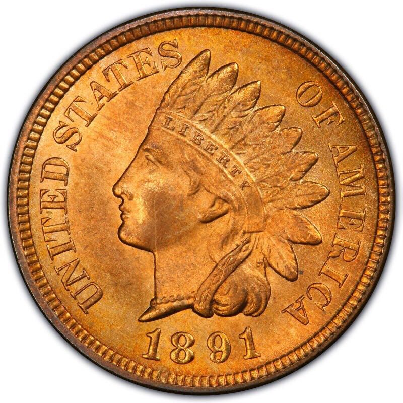 1891 Indian Head  coin collectible - Main Image 1
