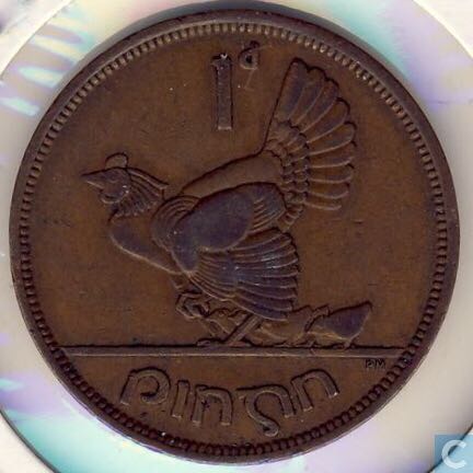 1942 Ireland 1 Penny  coin collectible - Main Image 2