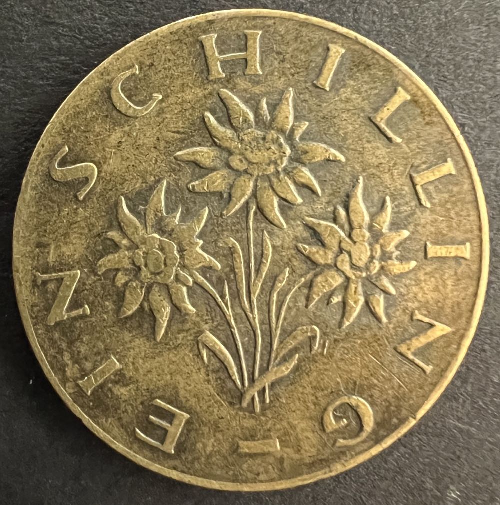 1960 Austrian 1 Schilling  coin collectible - Main Image 2