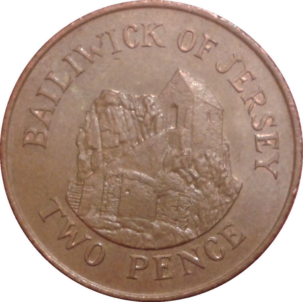 1987 Balliwick of Jersey 2 Pence  coin collectible - Main Image 2