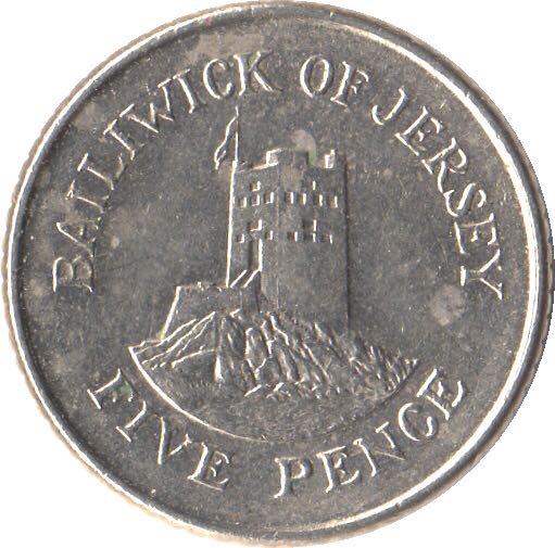 1990 Balliwick of Jersey 5 Pence  coin collectible - Main Image 2