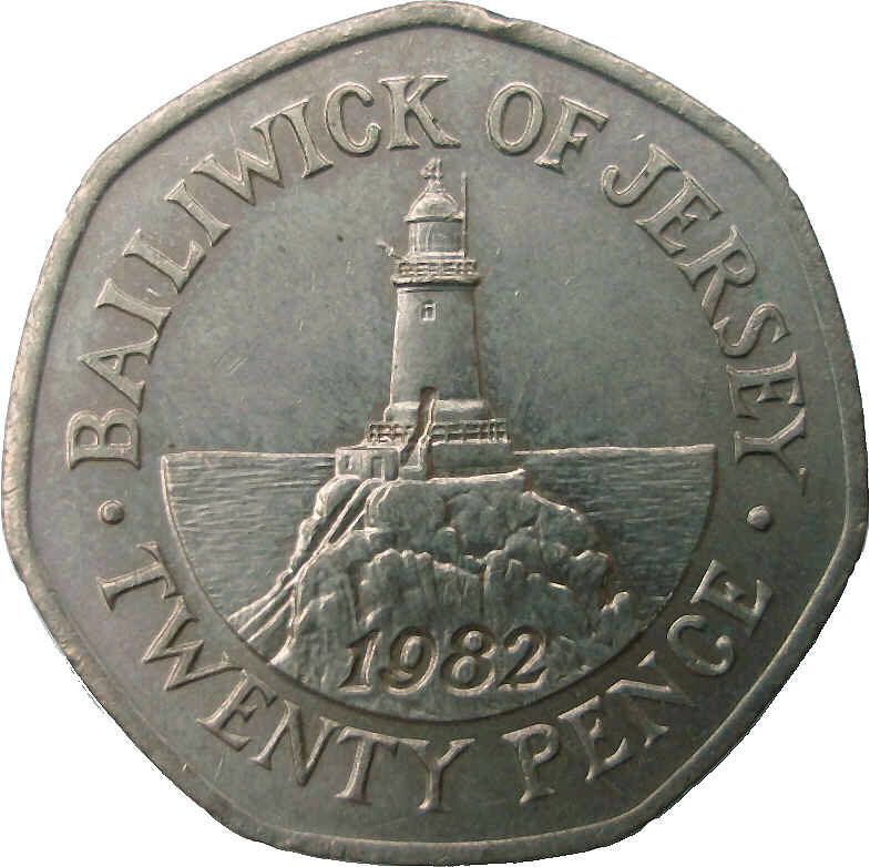 1982 Balliwick of Jersey 20 Pence  coin collectible - Main Image 2
