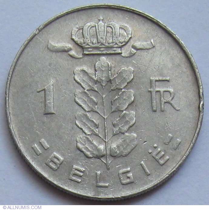 1-Belgium 1 Franc, 1972  coin collectible - Main Image 2