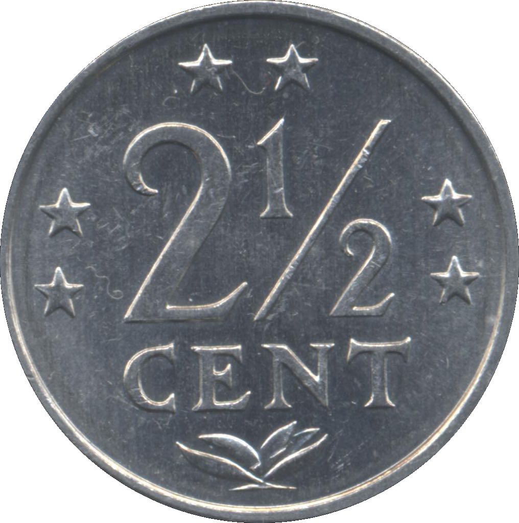 Netherland Antilles 2 1/2 Cent  coin collectible - Main Image 2