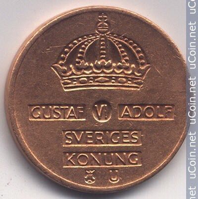 Sweden 2 Ore 1965 #143  coin collectible - Main Image 2