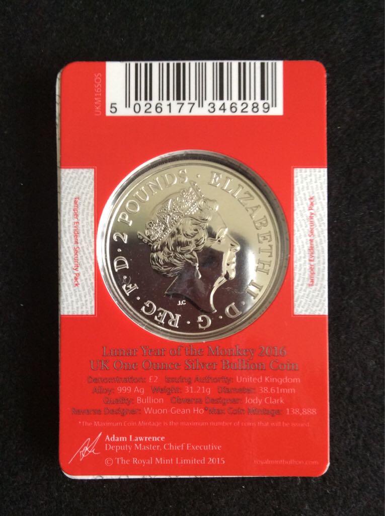 Lunar Year Of The Monkey  coin collectible - Main Image 2